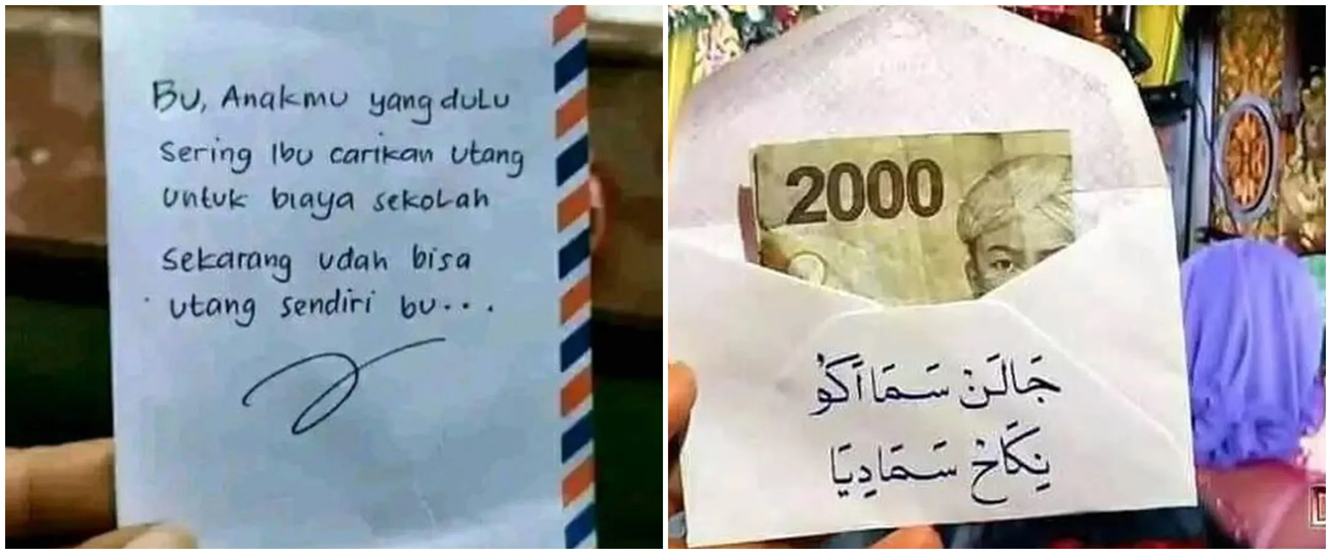 11 Potret kocak tulisan di amplop ini bikin senyum tipis, bingung mau sedih atau ketawa
