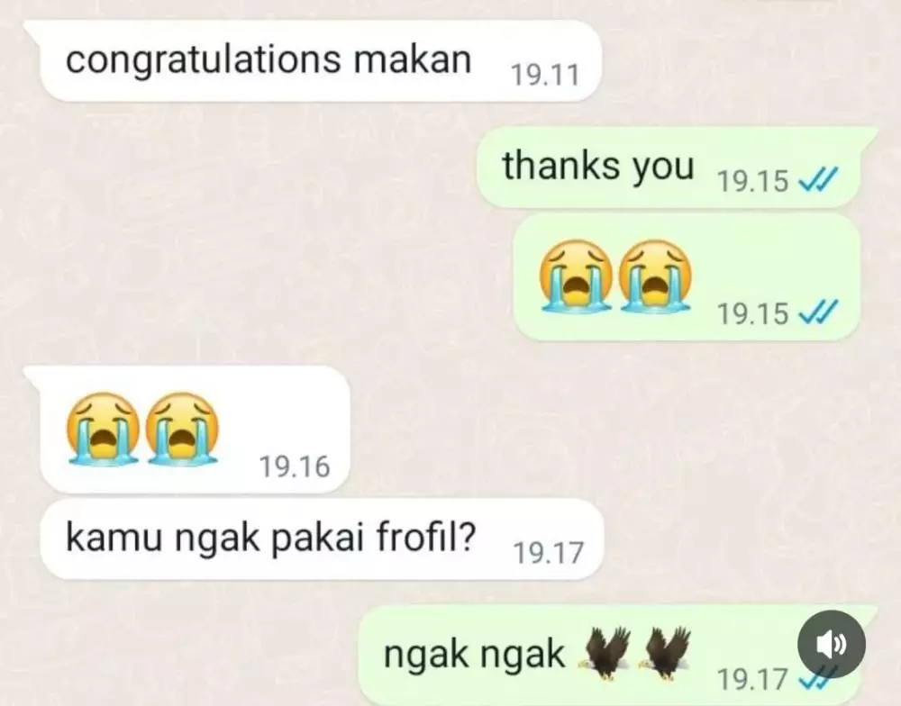 chat lucu orang berusaha pakai bahasa inggris berbagai sumber