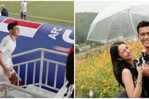 Sukses bawa Timnas Indonesia menang, momen Pratama Arhan peluk istri usai bertanding jadi sorotan