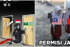 11 Potret kocak meme kemenangan Timnas Indonesia ini bikin nyengir seharian, kreatif pol
