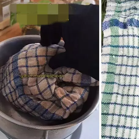 Tak perlu direndam sabun, begini cara cuci lap dapur kumal dan berminyak cuma pakai 1 bahan dapur