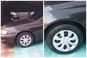 Modal Rp5.000, ini cara mengembalikan ban mobil kotor jadi kinclong dan kesat lagi pakai 2 bahan dapur