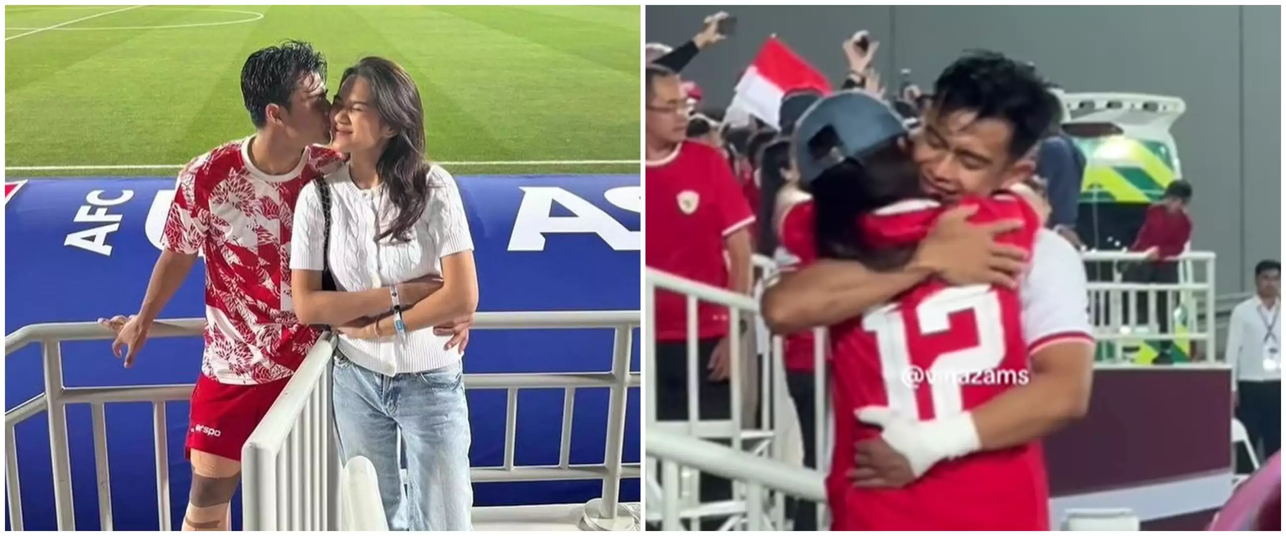 Dampingi Arhan di Piala Asia U-23, 9 momen Azizah Salsha & suami di pinggir lapangan bikin jomblo iri