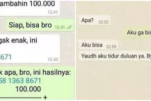 11 Chat kocak minta bantuan ini responsnya bikin geleng kepala, bacanya sambil kesel
