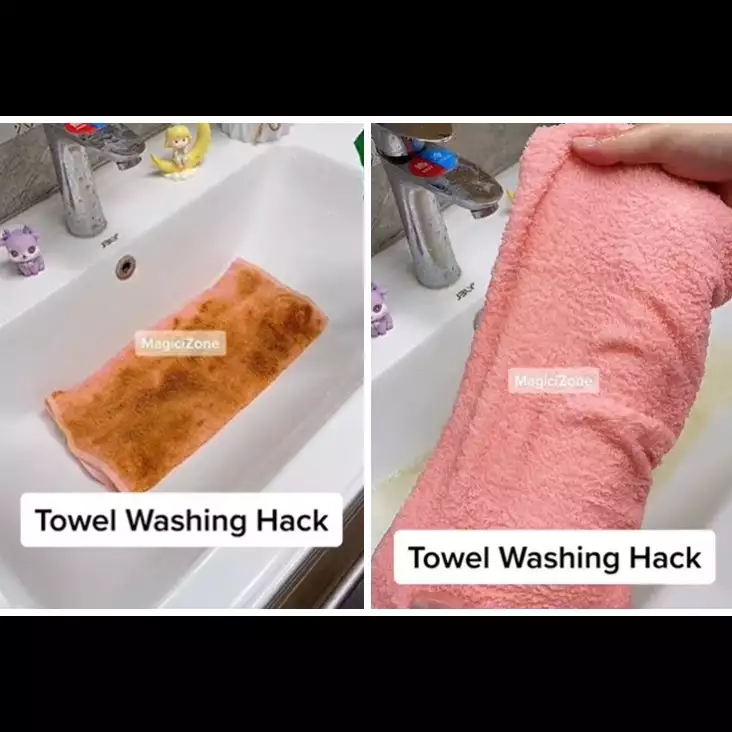 Tak perlu direndam semalaman, ini trik mencuci handuk penuh noda agar kinclong pakai 3 bahan dapur