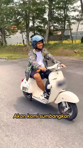 istri babe cabita lelang vespa kesayangan © instagram istri babe cabita lelang vespa kesayangan © instagram