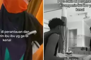 Sakit sendirian di tanah rantau, pria dirawat ibu nggak dikenal saat opname ini momennya bikin haru