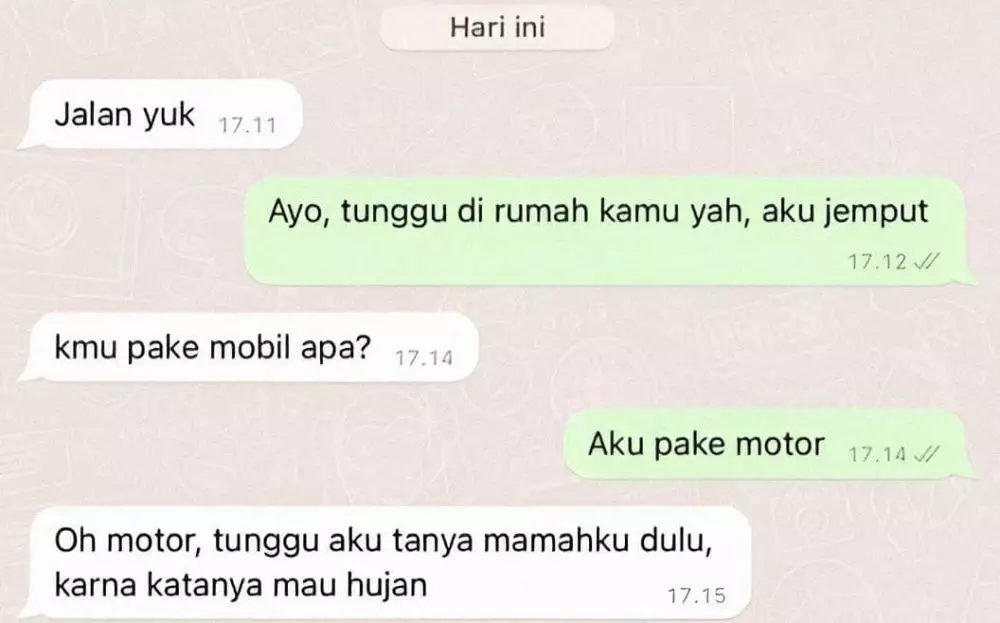 chat lucu gagal jalan berbagai sumber