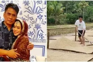 Kini hidup bergelimang harta tak malu urus sawah sendiri, 11 potret kesederhanaan ayah Lesty Kejora