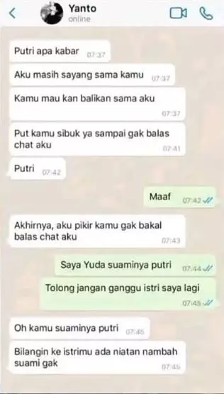 Chat lucu masih sayang mantan Berbagai sumber