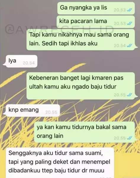 Chat lucu masih sayang mantan Berbagai sumber