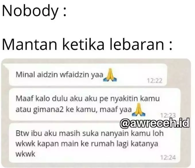 Chat lucu masih sayang mantan Berbagai sumber