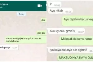 11 Chat lucu punya niat melamar ini responsnya malah nyelekit abis, auto gagal jadi menantu deh