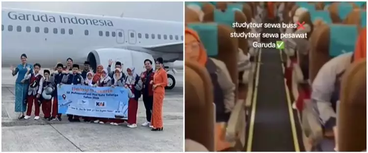 Siswa kelas 5 SD study tour sewa pesawat Garuda Indonesia, iuran uang kasnya bikin penasaran