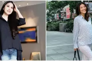 11 Seleb ini tetap terlihat langsing meski tengah hamil tua, penampilannya bikin berdecak kagum