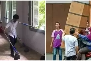 11 Potret kocak orang ingin multitasking ini malah ribet sendiri, lihatnya jadi ikutan pusing