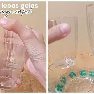 Tanpa ditarik sekuat tenaga, ini trik lepaskan dua gelas menempel agar tak pecah pakai 1 bahan minuman