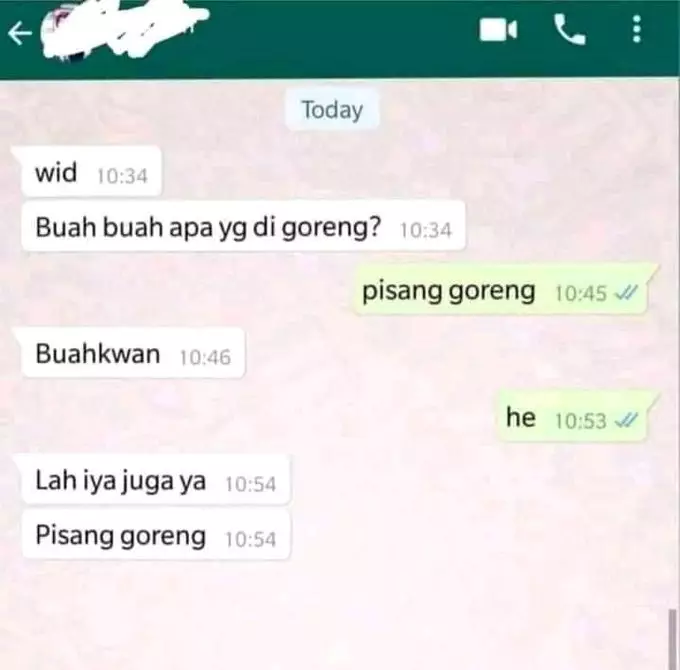 Chat lucu tebak-tebakan  dari berbagai sumber