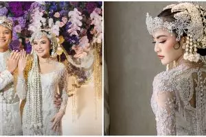 11 Gaya Mahalini dari lamaran hingga akad nikah, pakai busana yang garap kebaya mantu Presiden