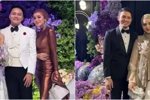 Ada yang tampil santai kenakan jeans, intip gaya 17 seleb di resepsi nikah Mahalini dan Rizky Febian