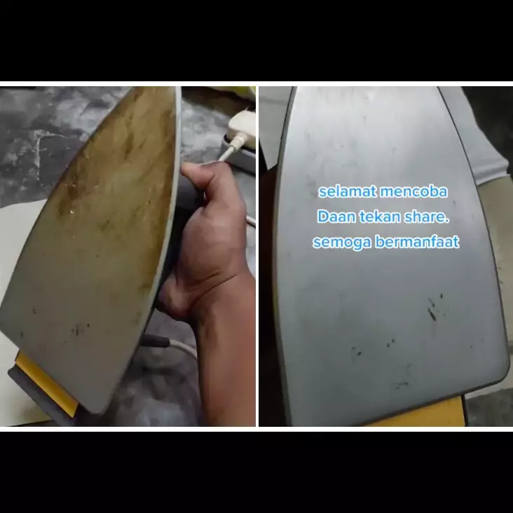 Bukan digosok pasta gigi, ini trik ampuh hilangkan noda lengket di setrika pakai 1 bumbu dapur