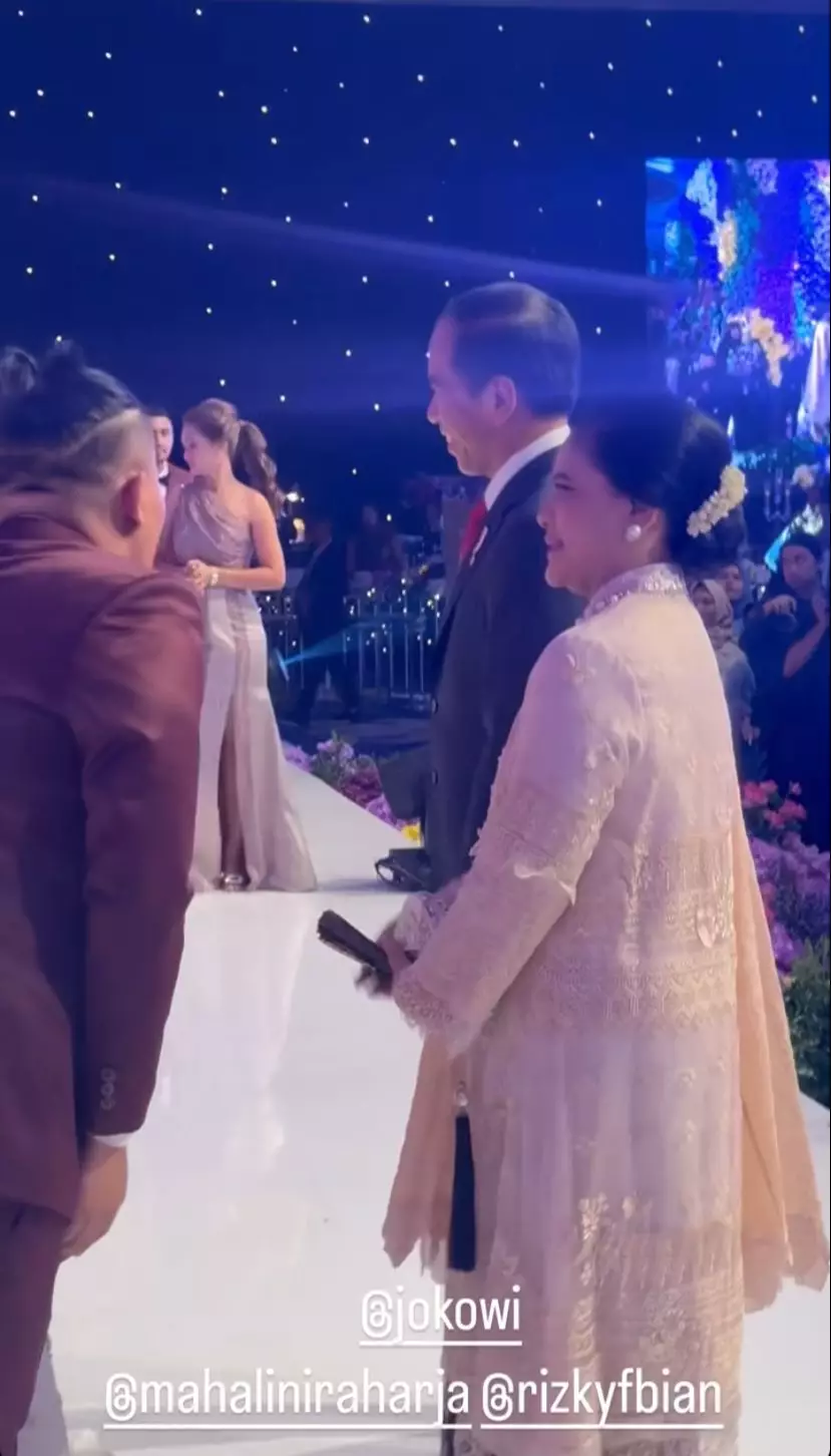 jokowi dan iriana hadiri resepsi mahalini  © instagram jokowi dan iriana hadiri resepsi mahalini  © instagram