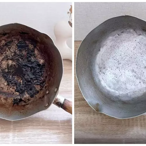 Tanpa direndam semalaman, emak-emak ini bagikan cara basmi kerak gosong di panci pakai 2 bahan dapur
