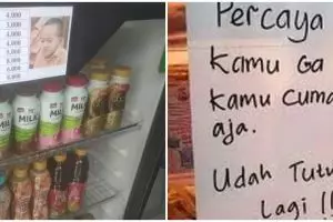 11 Tulisan kocak tertempel di pintu kulkas ini bacanya bikin terkekeh, absurd abis