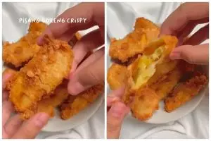 Tak diberi baking powder, ini trik agar pisang goreng keriting dan awet renyah ditambah 1 bahan dapur