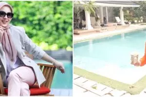 Punya rumah bak istana Eropa klasik, 11 potret halaman belakang Syahrini ini dilengkapi pendopo