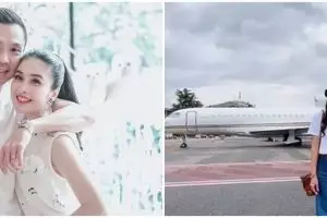 6 Momen dua tahun lalu Sandra Dewi pamer jet pribadi, kini aset hartanya itu diselidiki Kejagung
