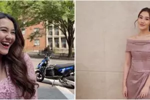 Penampilannya jadi bridesmaid Mahalini dipuji Iriana Jokowi, 11 potret Aaliyah Massaid tampil bareface