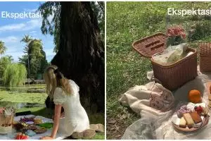 Pasangan ini bagikan ekspektasi vs realita pas piknik di taman, malah gagal estetik