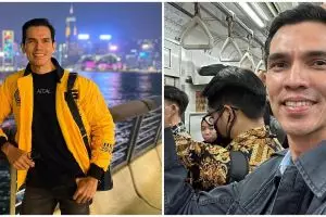 9 Potret Adrian Maulana tetap necis antilepek saat naik kendaraan umum, tuai pujian dari warganet