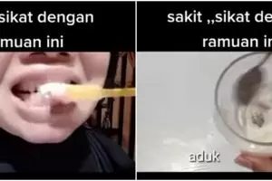 Tanpa scaling, YouTuber ini hilangkan gigi kuning pakai 2 bahan dapur