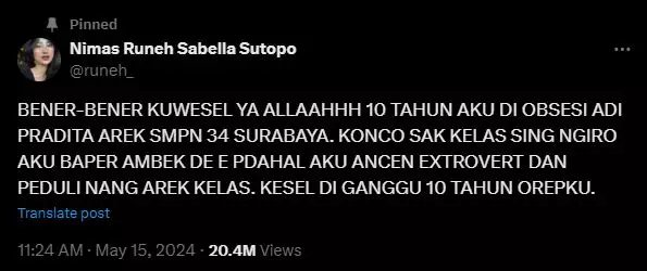 kisah cewek diteror 10 tahun sama teman smp © twitter kisah cewek diteror 10 tahun sama teman smp © twitter