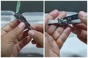 Tak perlu beli baru, ini trik menajamkan gunting kuku lama yang sudah tumpul cuma pakai 1 alat dapur