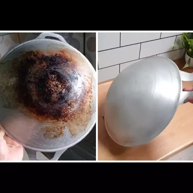 Bukan direndam sitrun, ini trik bersihkan pantat wajan berkerak gosong cuma pakai 2 bahan dapur