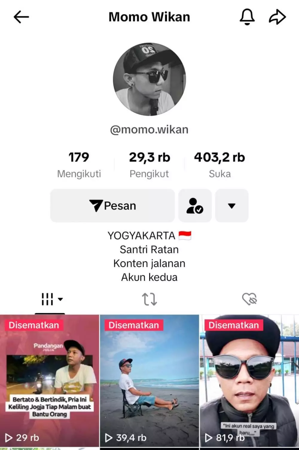 Kisah TikTokers Momo Wikan © 2024 berbagai sumber