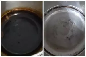 Tanpa ditaburi baking soda, cara emak-emak usir noda gosong dasar panci ini cukup tambah 1 bahan dapur