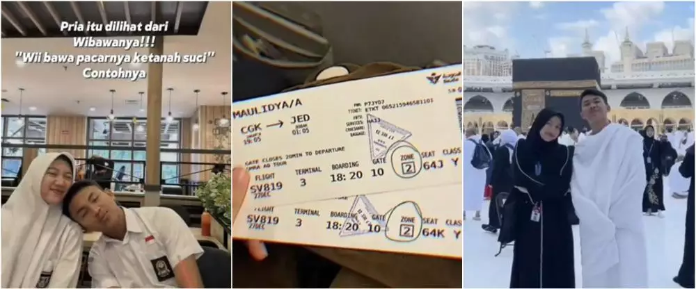 klarifikasi anak sma bawa pacar ke tanah suci © TikTok