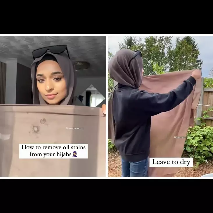 Bukan digosok deterjen, ini trik ampuh hilangkan noda minyak di kerudung andalkan 2 bahan dapur