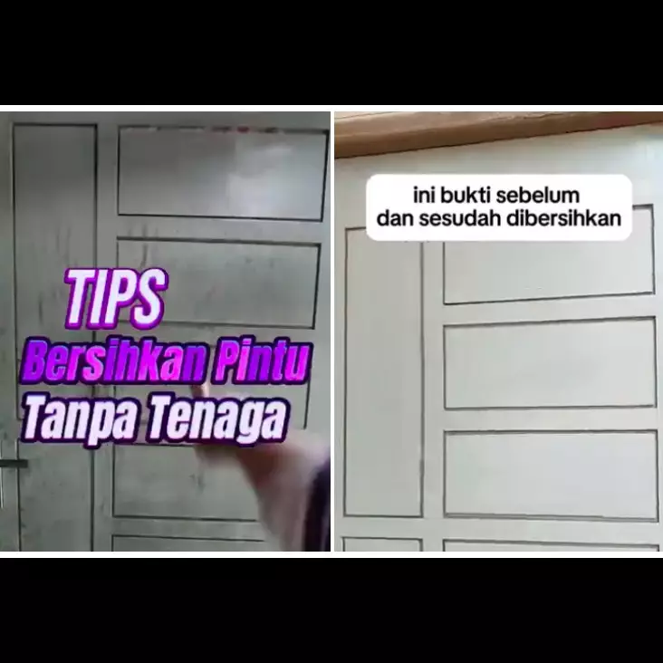 Tanpa digosok, ini cara cepat bersihkan kerak dan lumut di pintu kayu cuma tambah 1 bahan dapur
