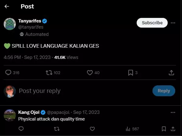 Jawaban kocak pas ditanya love language Berbagai sumber Jawaban kocak pas ditanya love language Berbagai sumber