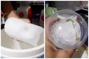 Tanpa dimasukkan karung, trik memecahkan es batu di dalam plastik agar cepat hancur dan tak berantakan