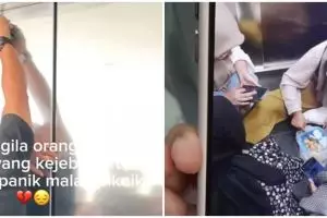 Bukannya panik malah piknik, momen kocak mahasiswa pas terjebak di lift kampus ini bikin senyum lega