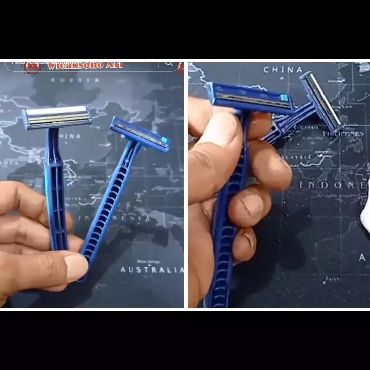 Bukan disikat dulu, ini trik agar pisau cukur tumpul lebih tajam tahan lama cukup dengan 1 bahan dapur