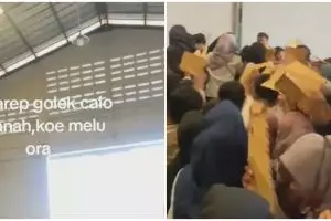 Bukti merananya cari kerja, momen pelamar masukin lamaran di pabrik sampai berdesakan ini bikin nyesek