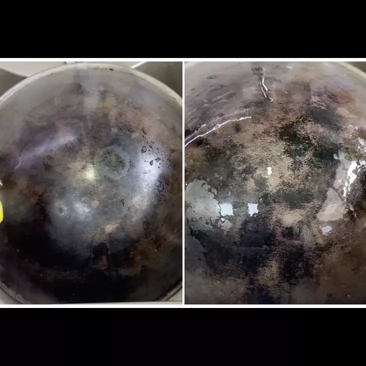 Bukan digosok sitrun, ini cara ampuh hilangkan kerak gosong di pantat wajan cuma pakai 2 bahan dapur