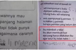 11 Jawaban kocak anak SD ketika ulangan bikin ketawa cengengesan, auto disentil guru